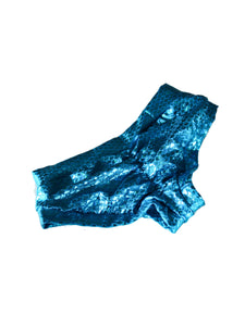 Ruched Shorts - Blue Mermaid